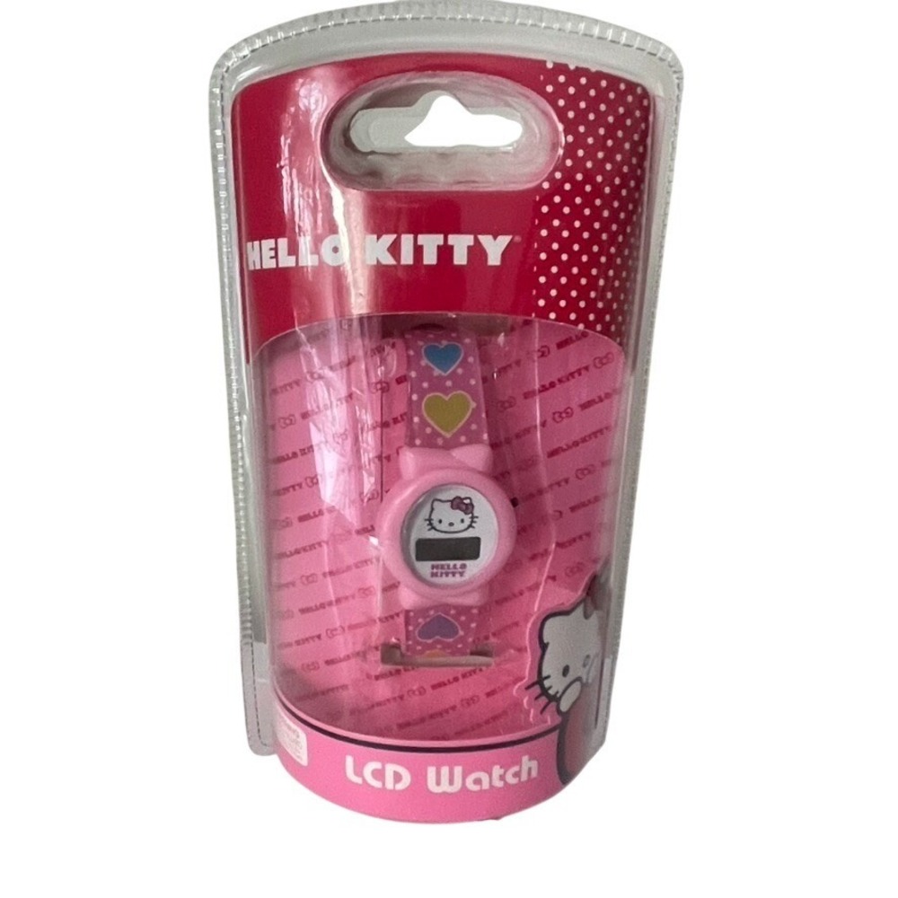 Hello Kitty Sanrio 2012 LCD Pink Hearts Girls Kids Watch‎ Holiday Birthday Gift